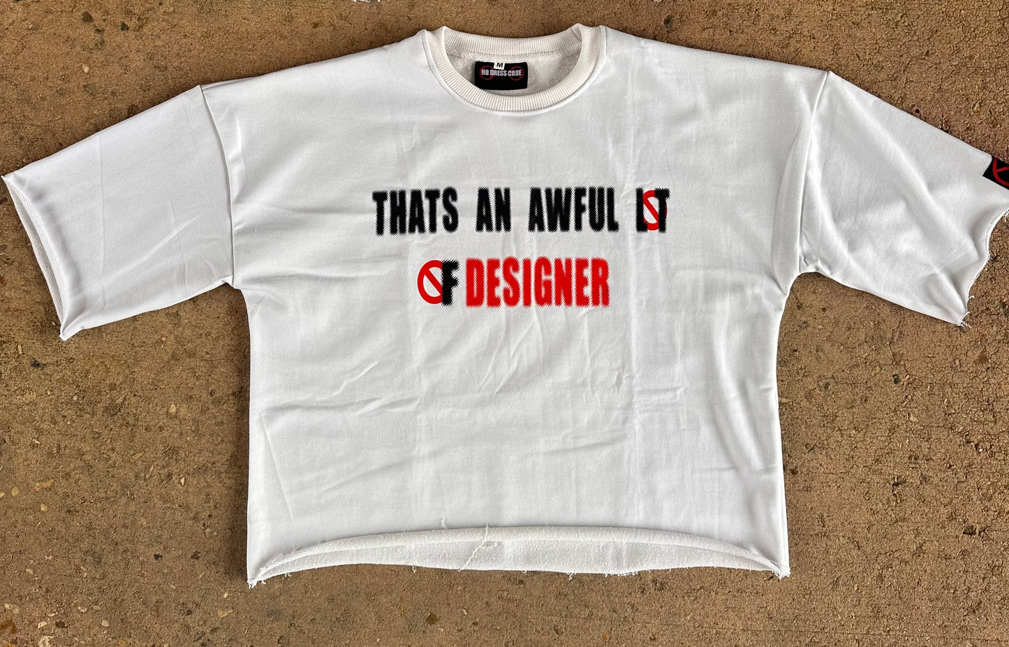 "AWFUL LOT OF DESIGNER" CROPPED TEE