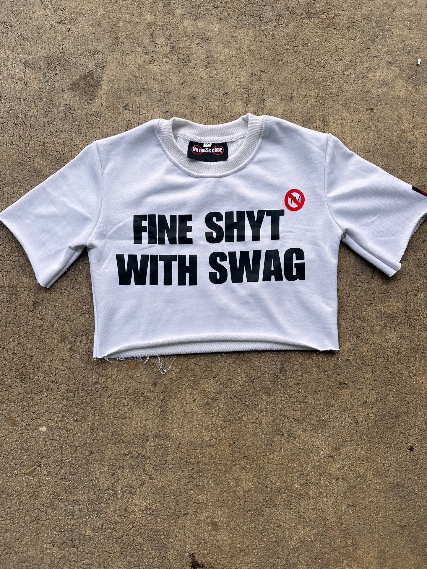 "FINE SHYT" CROPPED TEE