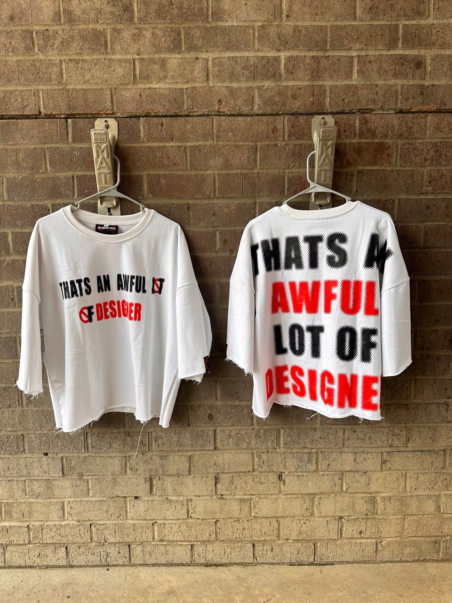 "AWFUL LOT OF DESIGNER" CROPPED TEE