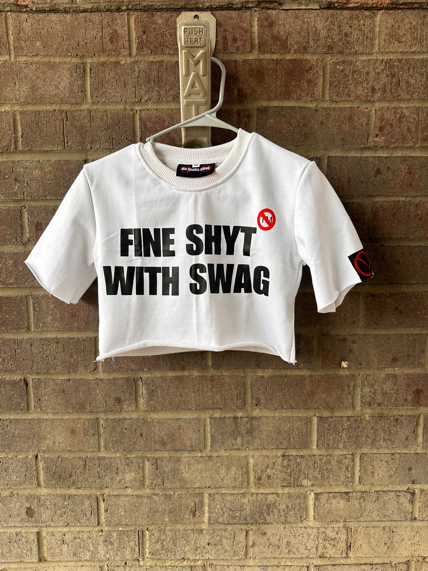 "FINE SHYT" CROPPED TEE